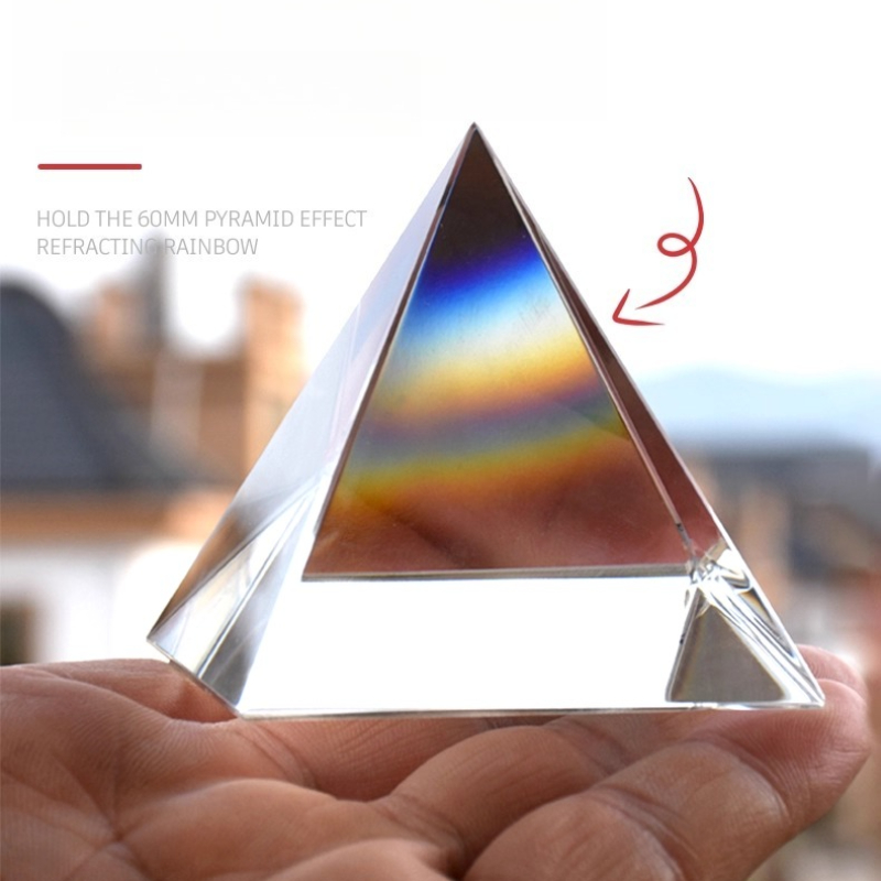 Lighting Glass Photography - 40mm/60mm 사각형 피라미드 프리즘 크리스탈 레인보우