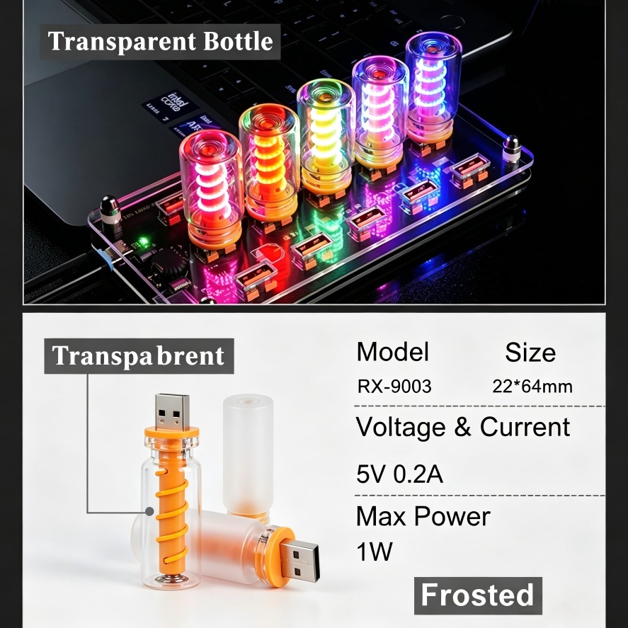 Photography Lighting Book - 5V USB LED 필라멘트 유리 북