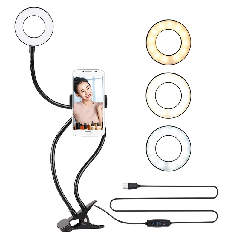 Photography Lighting Overhead - 유연한 휴대 전화 홀더가있는 범용 Selfie
