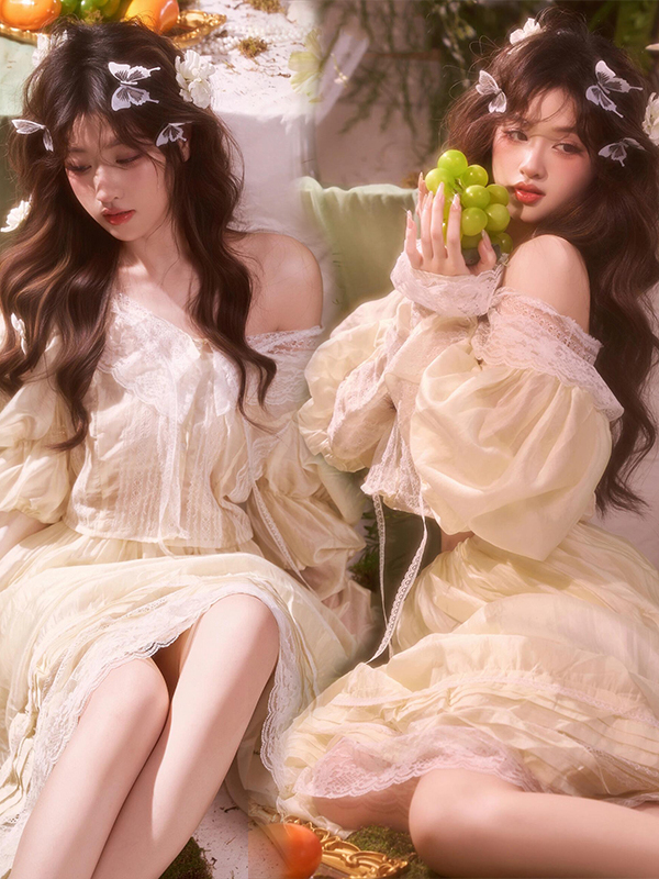 Vintage Photography Lighting - 가벼운 웨딩드레스 빈티지 유화 스타일 예술적인