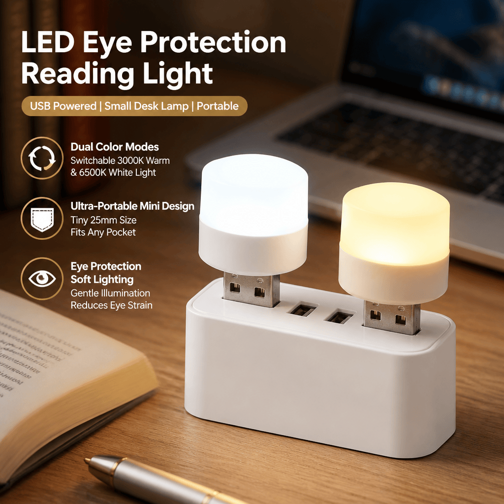 Photography Lighting Book - USB LED 라이트 휴대용 독서 램프