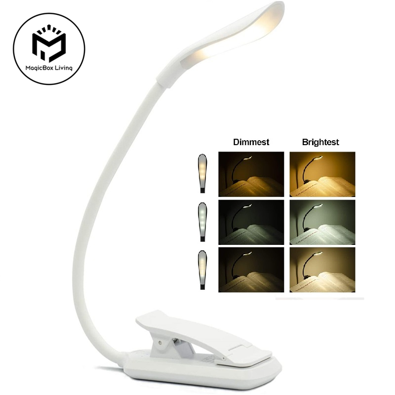 Photography Lighting Book - USB 충전식 클립 온 책 빛
