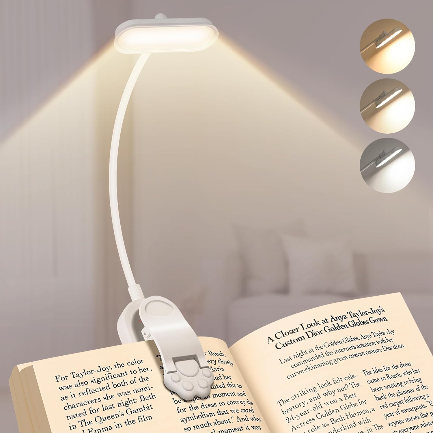 Photography Lighting Book - LED 책 조명 USB 충전식 독서등