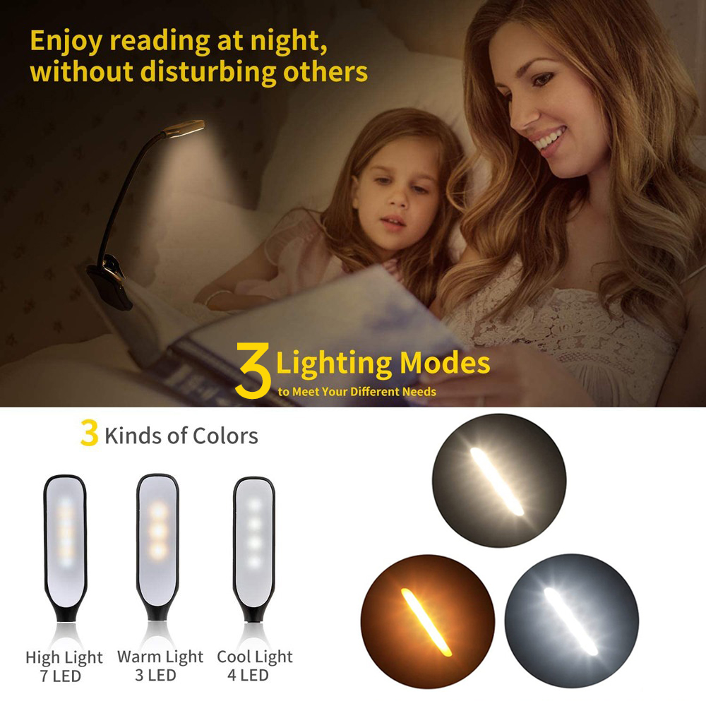 LED 책 빛 USB 충전식 독서 등 3 단계 따뜻한  - Photography Lighting Book 리뷰 및 가격
