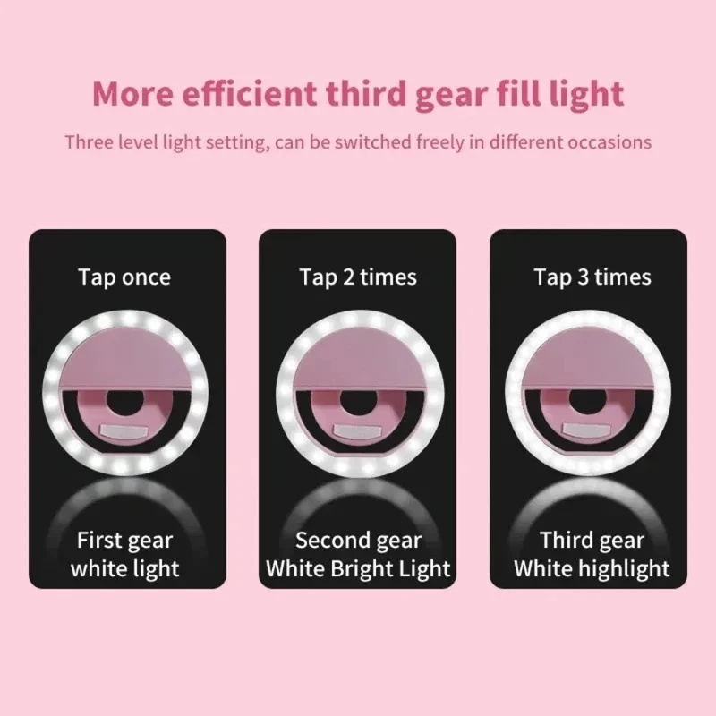 1-4개 LED 셀카 링 조명 휴대폰 3단계 조명 US - Photography Lighting Tool 리뷰 및 가격