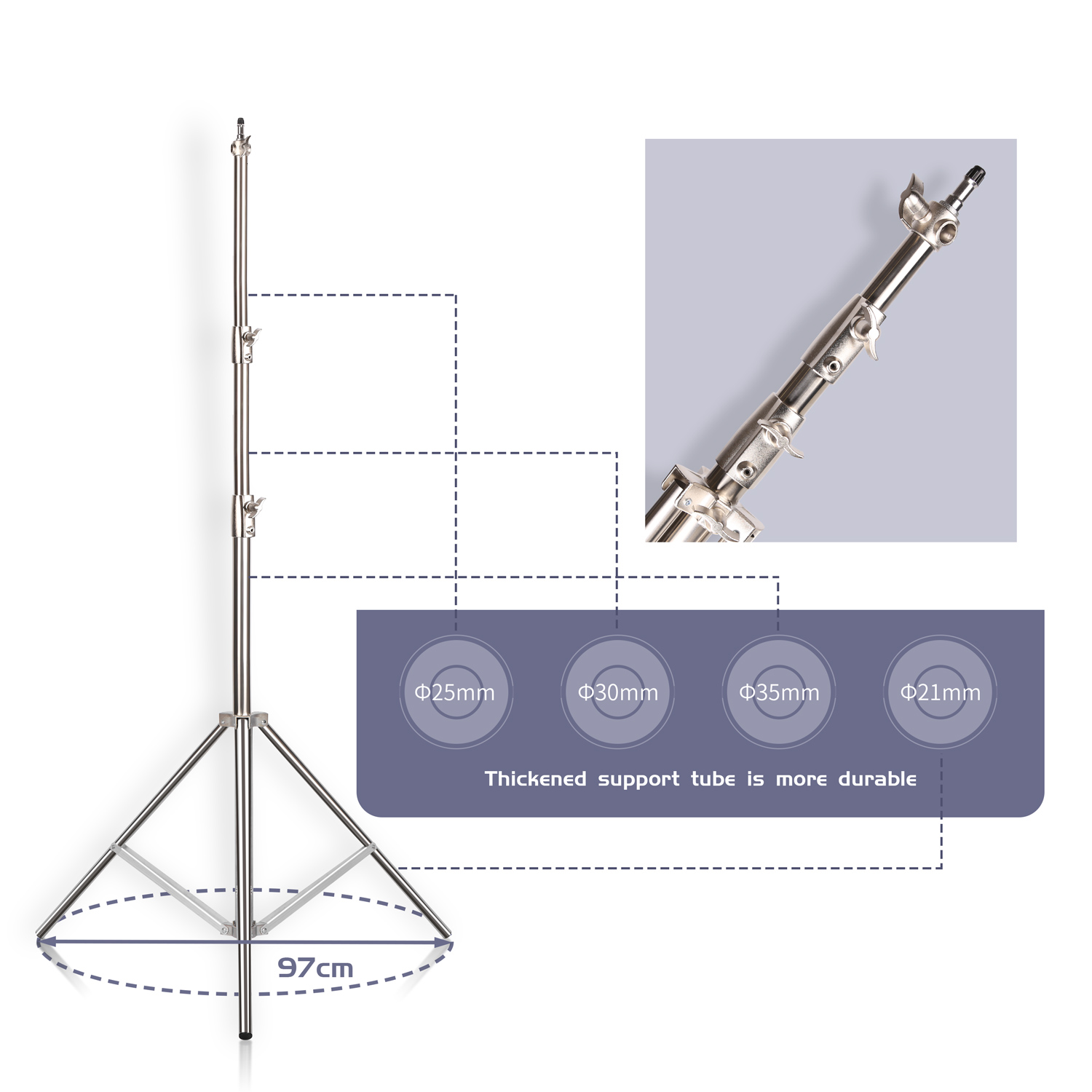 SH 2.8M 스테인레스 스틸 라이트 스탠드 헤비 듀티 - Photography Lighting Tool 리뷰 및 가격