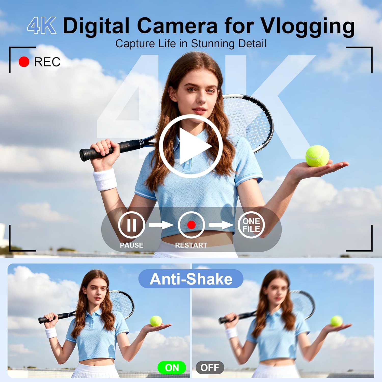 4K HD 디지털 카메라 (사진 촬영용) 12배 광학  - Photography Using Lighting 리뷰 및 가격