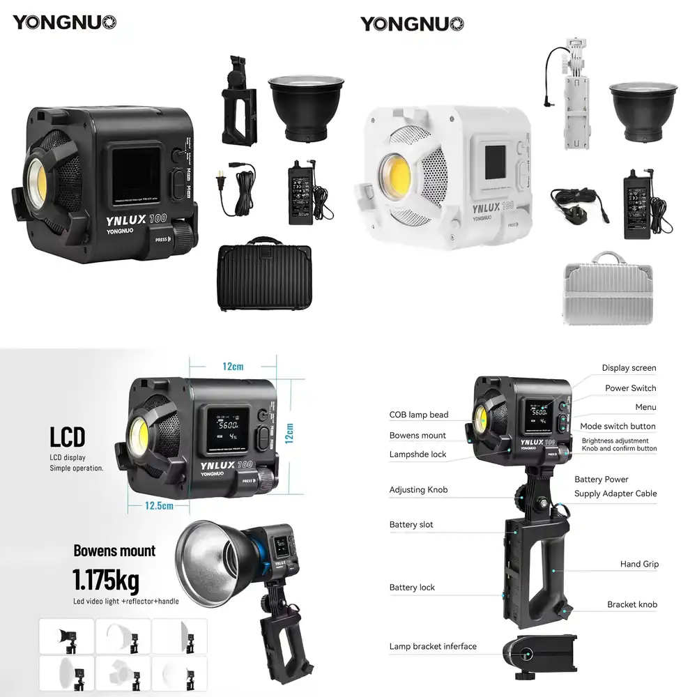 용누오 YNLUX100 100W 3200K-5600K  - Lighting In Photography 리뷰 및 가격