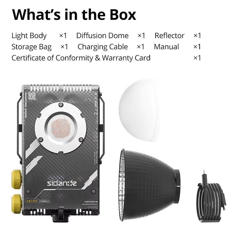 시단데 Q100C Q100Lite 광학 100W 고출력 - Lighting In Photography 리뷰 및 가격