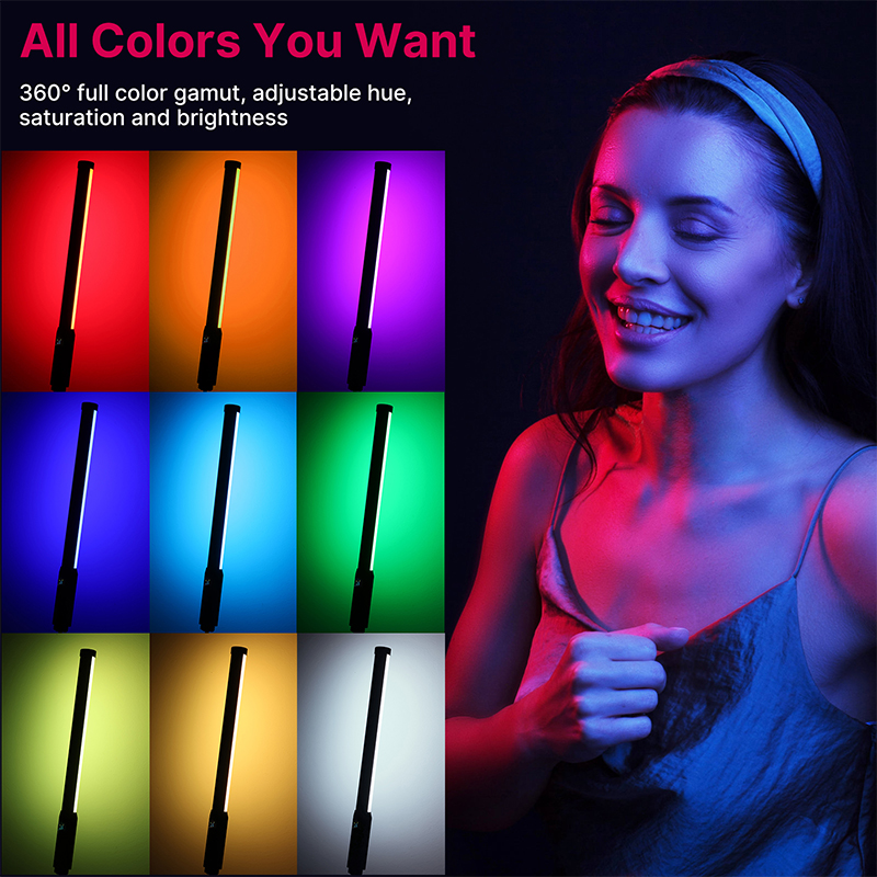 Ulanzi VL119 핸드 헬드 RGB 다채로운 스틱 - Photography Lighting Styles 리뷰 및 가격