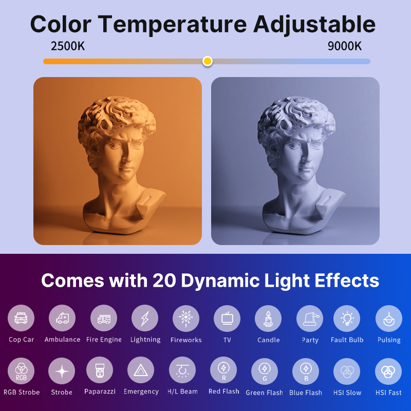 Ulanzi VL119 핸드 헬드 RGB 다채로운 스틱 - Photography Lighting Styles 리뷰 및 가격
