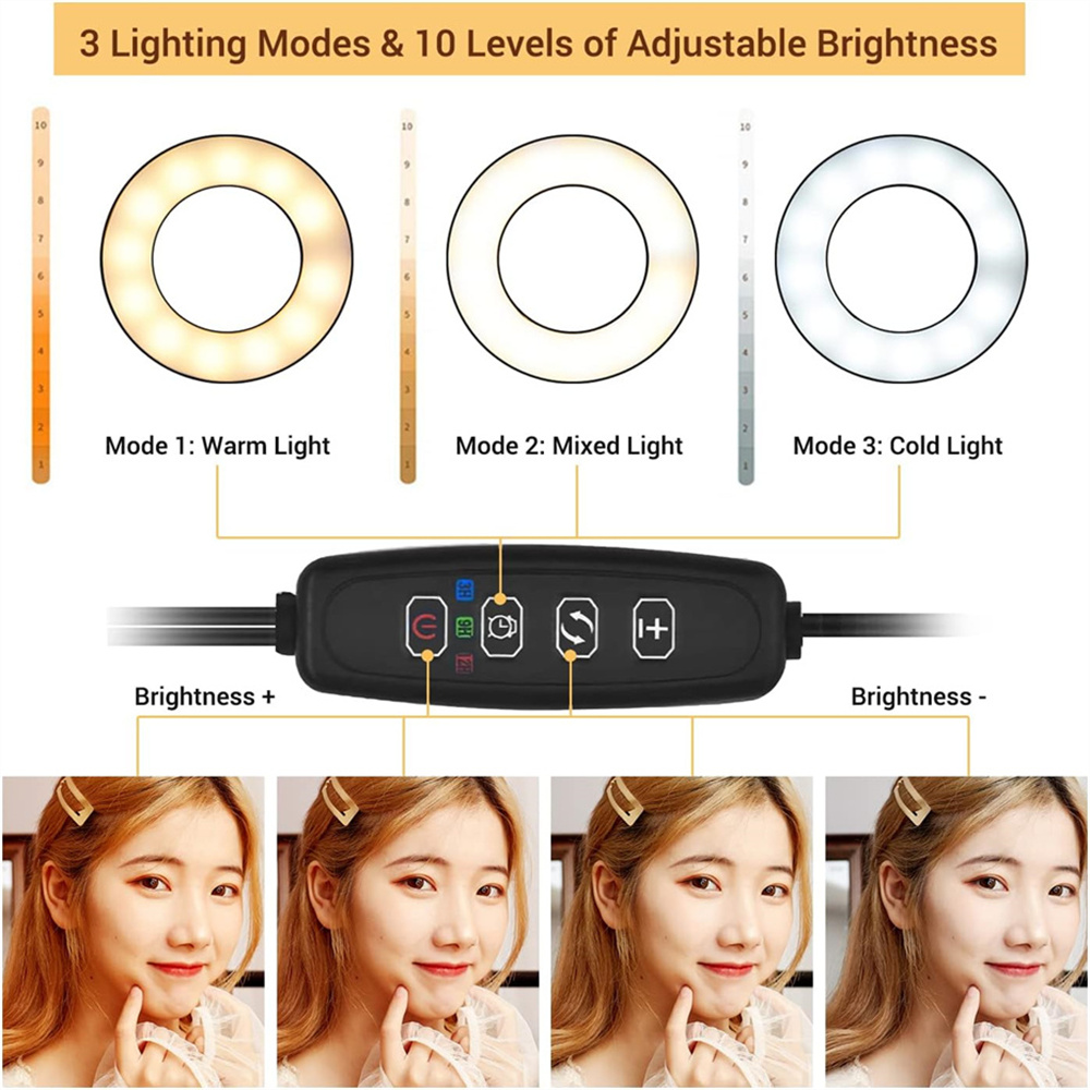 셀카 링 라이트가 있는 범용 플렉시블 휴대폰 거치대,  - Photography Lighting Tool 리뷰 및 가격