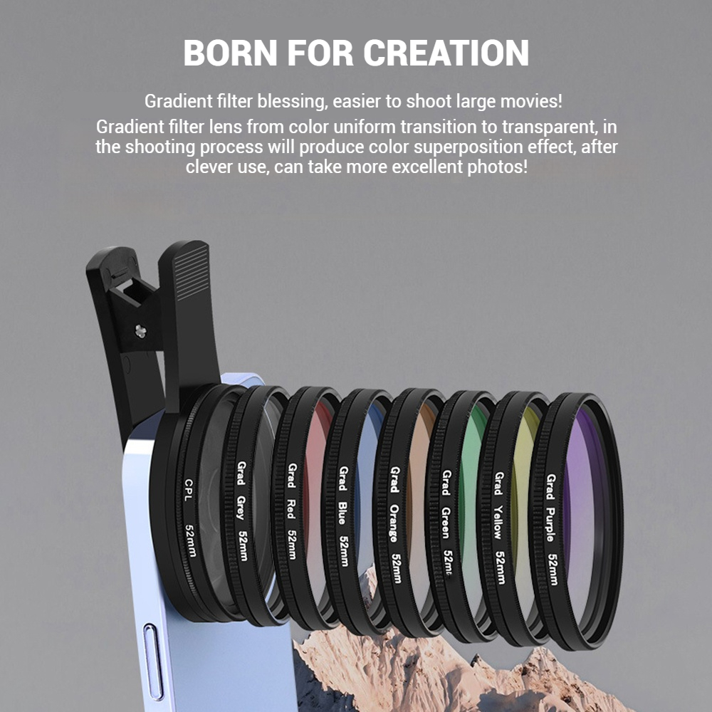 52mm 클립온 스마트폰 카메라 필터 키트 CPL 편광 - Photography Lighting For Beginners 리뷰 및 가격