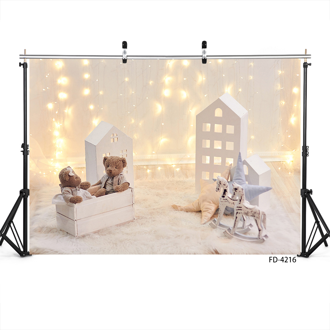 크리스마스 빛 문자열 장난감 곰 말 집 사진 배경 아기 - Photography Lighting Home 리뷰 및 가격