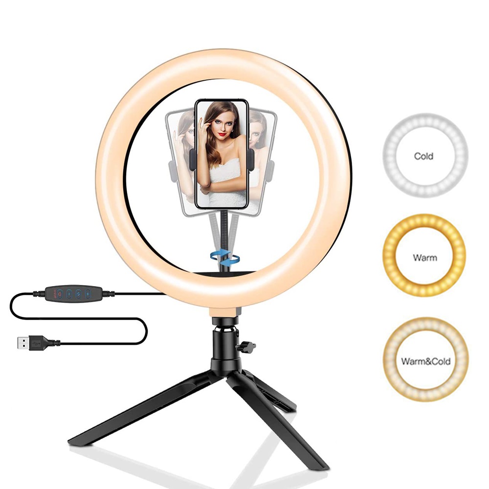 26cm 10 인치 Led 링 Selfie 빛 디 밍이 - Photography Lighting Tool 리뷰 및 가격
