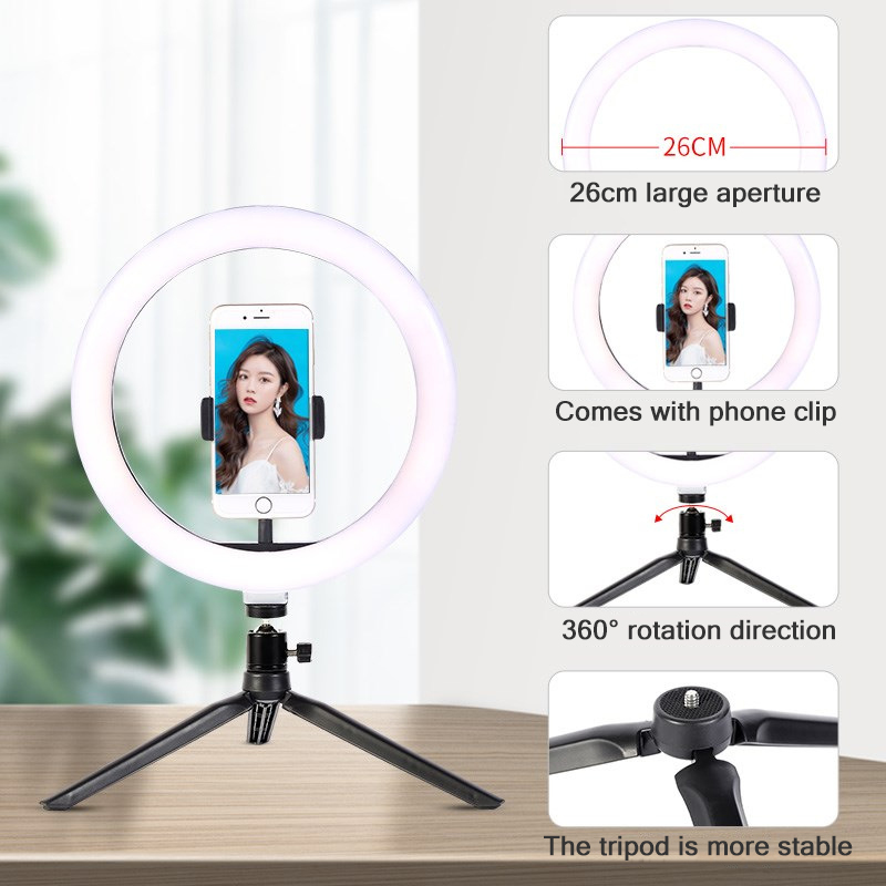 26cm 10 인치 Led 링 Selfie 빛 디 밍이 - Photography Lighting Tool 리뷰 및 가격