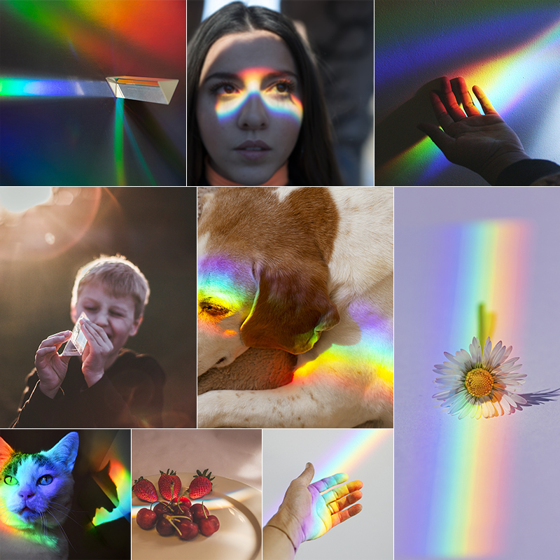 1PC 무지개 삼각 프리즘 K9 크리스탈 광학 유리 조 - Lighting Glass Photography 리뷰 및 가격