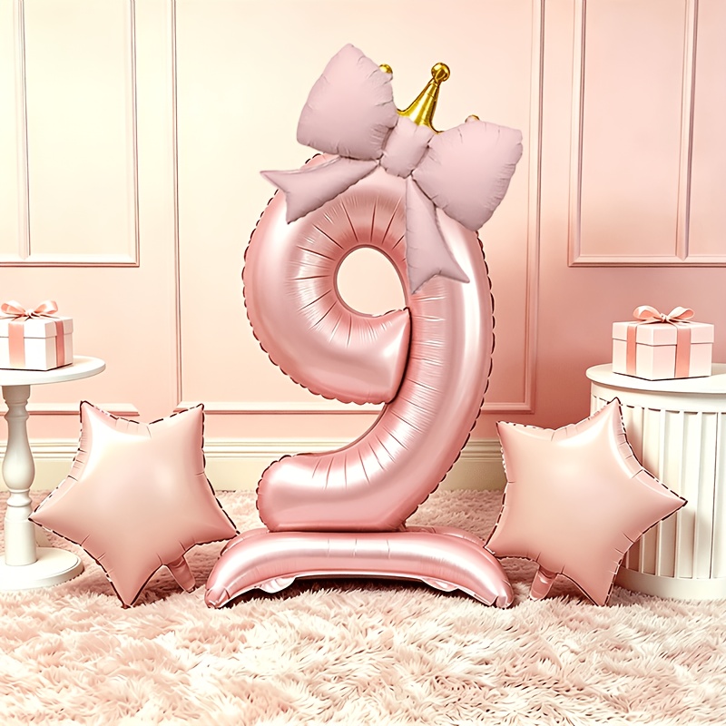 라이트 럭셔리 핑크 3D 풍선 0-9, 베이스와 크라운 - Photography Lighting For Products 리뷰 및 가격