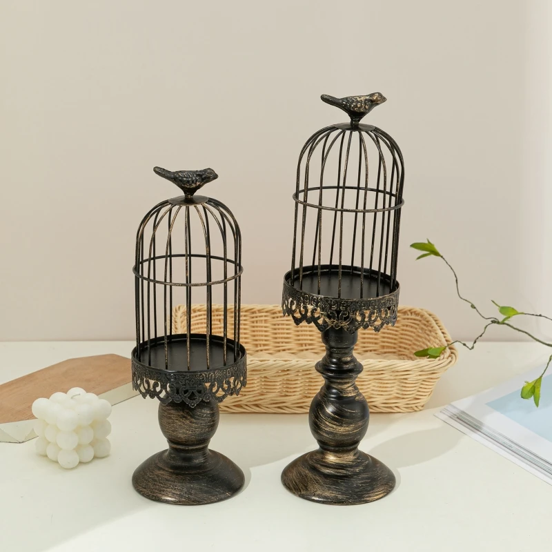 빈티지 새장 촛대 조각된 꽃무늬 홈 테이블 장식 공예  - Vintage Photography Lighting 리뷰 및 가격