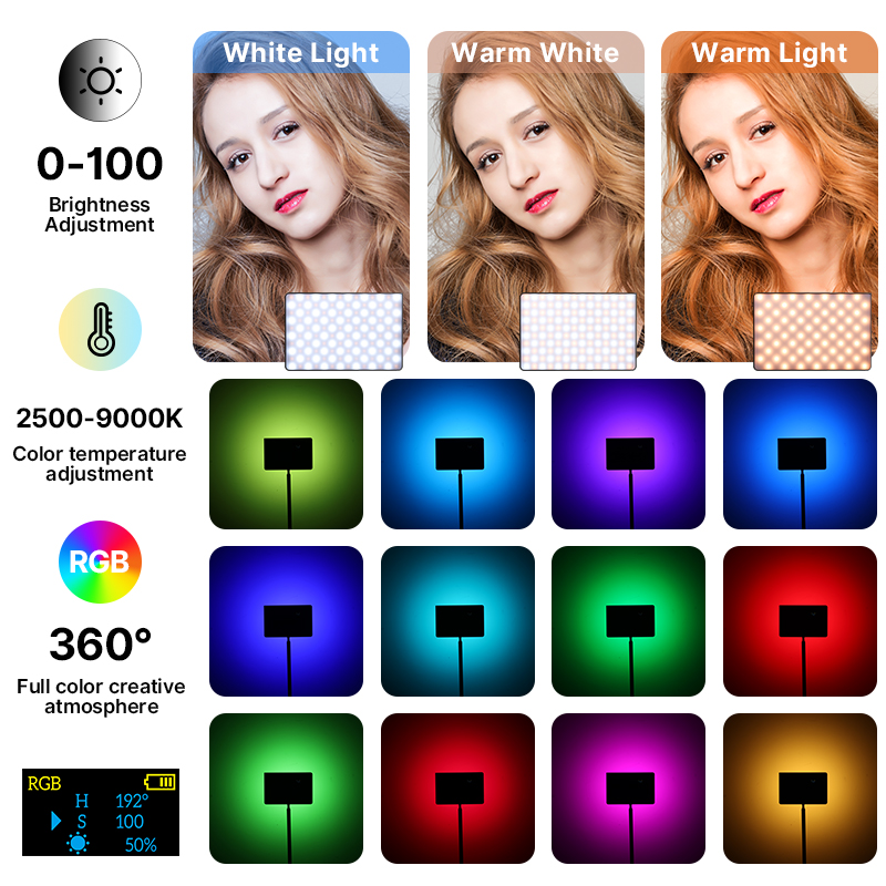 Ulanzi LT003 15W RGB 비디오 라이트 풀 - Photography Lighting Styles 리뷰 및 가격