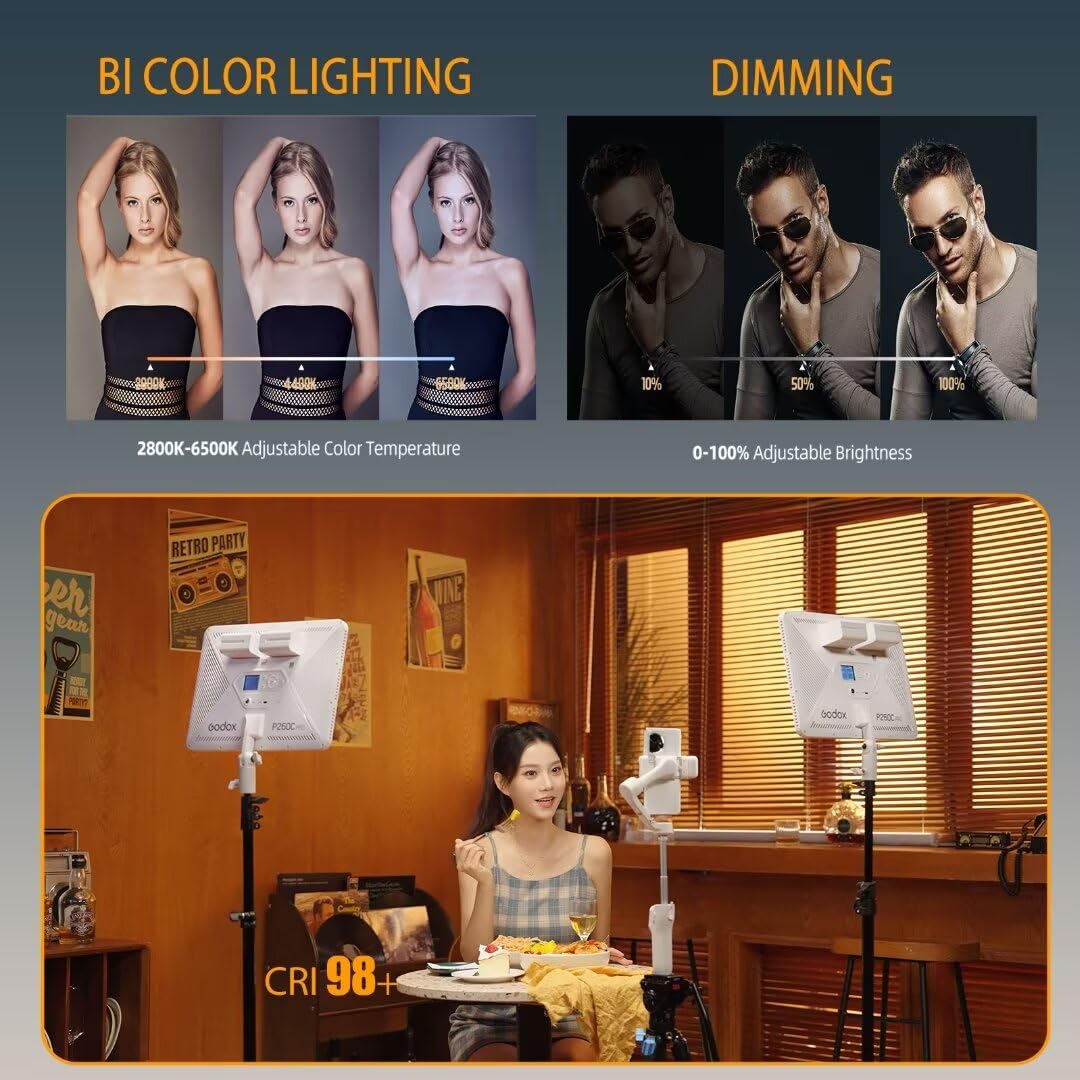 Godox P260C Pro LED 비디오 라이트 패널 - Photography Lighting Styles 리뷰 및 가격