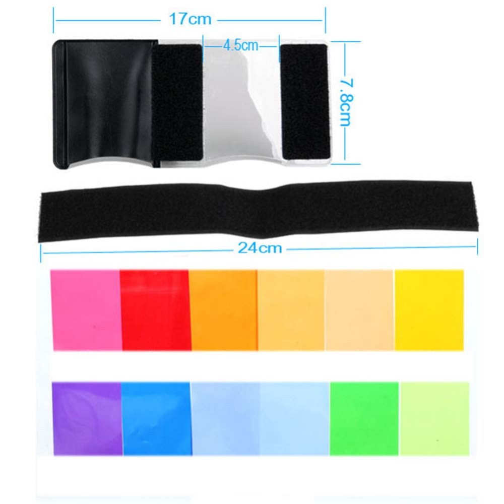 12색 카메라 플래시 젤 조명 필터 키트, 스피드라이트 - Photography Lighting For Products 리뷰 및 가격