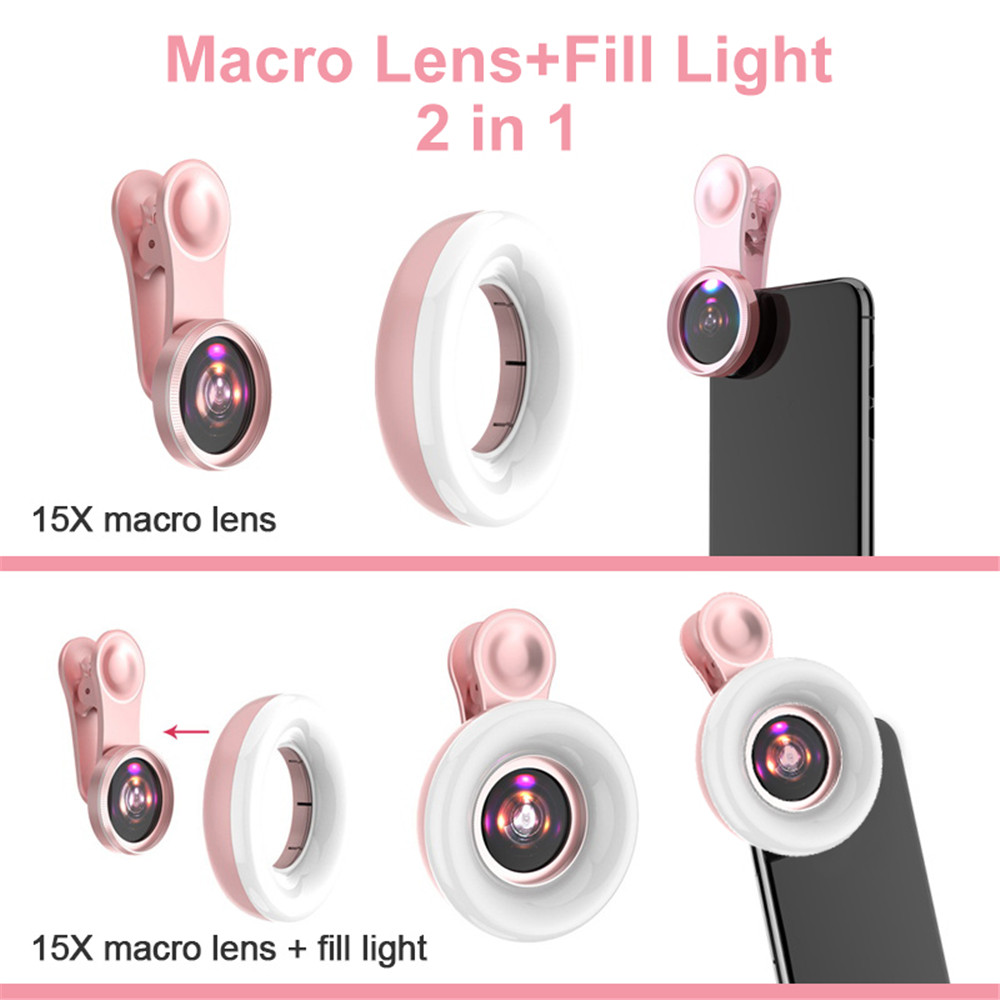 모바일 렌즈 15X 매크로 렌즈 휴대 전화 2 in 1 - Photography Lighting Tool 리뷰 및 가격