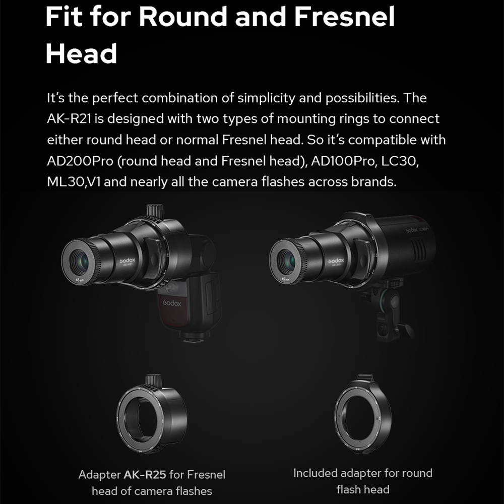 Godox AK-R21 액세서리 프로젝션 부착 렌즈,  - Fresnel Lens Attachment 리뷰 및 가격