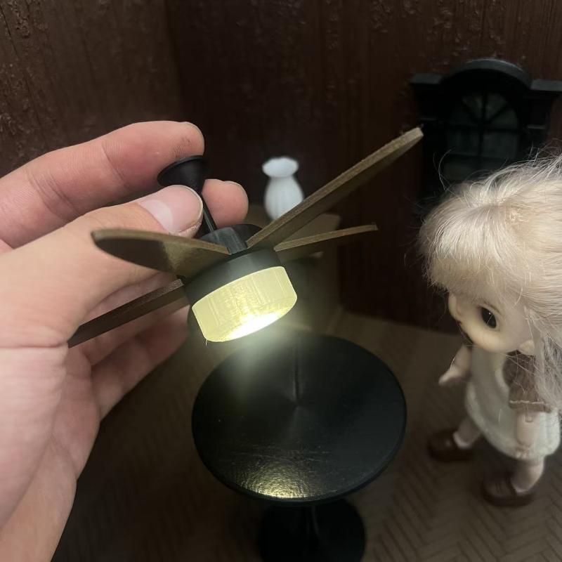 미니어처 천장 선풍기 LED 조명 포함 1/12 스케일 - Vintage Photography Lighting 리뷰 및 가격