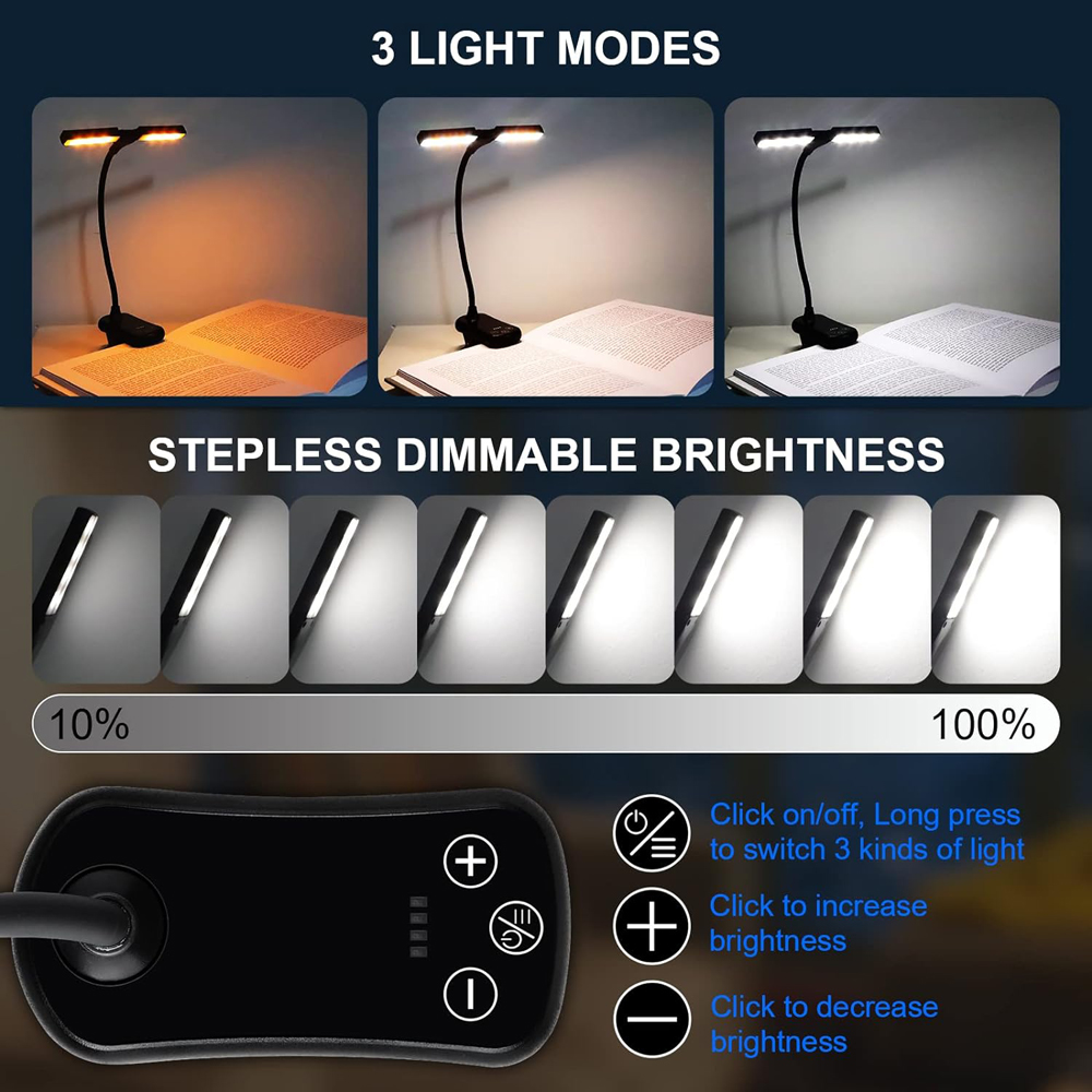 책 빛에 14 LED 클립 듀얼 헤드 3 색 8 밝기  - Photography Lighting Book 리뷰 및 가격